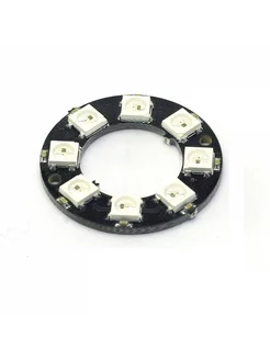 Модуль из 8 RGB светодиодов WS2812 (кольцо) HQ-mech 57613713 купить за 267 ₽ в интернет-магазине Wildberries
