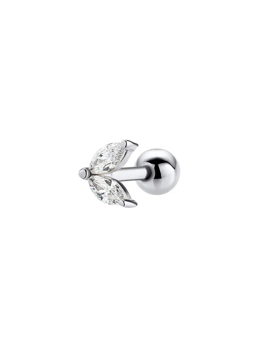 Dita One Серьга для пирсинга хряща уха из серебра Ариэль, серебристый
