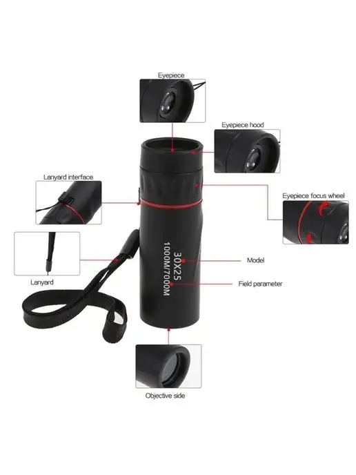 Монокуляр 30X25 monocular Монокуляры Бинокли Труба просмотровая для наблюдения, 30x25, фото 2