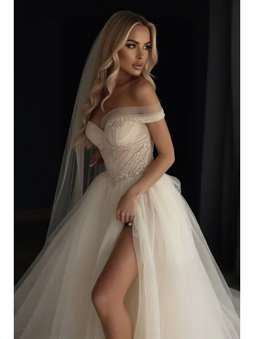 WedDay Фата свадебная длинная с гребнем, вариант, фото 4