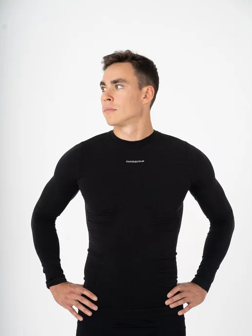NoName Термолонгслив BODYFIT SHIRT UX компрессионный, черный, фото 2