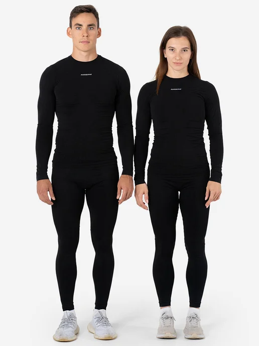 NoName Термолонгслив BODYFIT SHIRT UX компрессионный, черный, фото 4