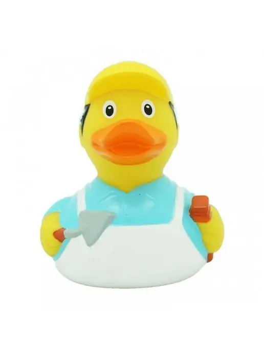 Funny Ducks Резиновая уточка для ванны, сувенир уточка Строитель 1941, желтый, фото 2