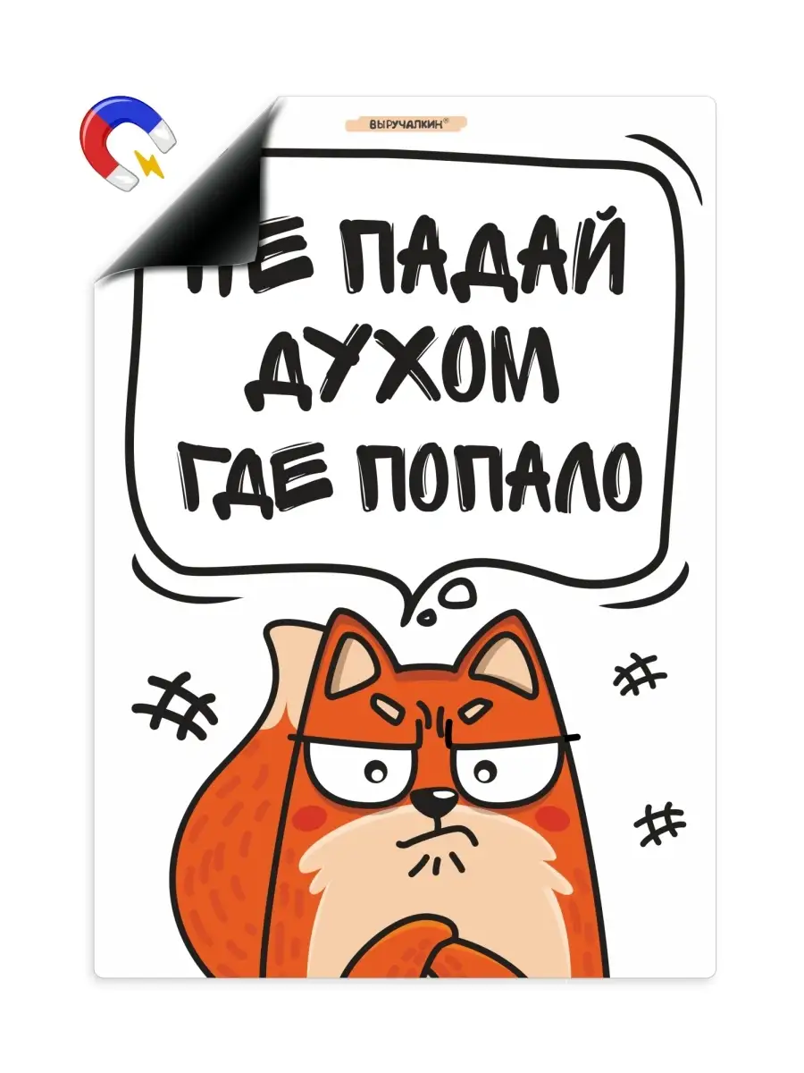 Мотиватор "Не падай духом" - магнитный плакат для интерьера