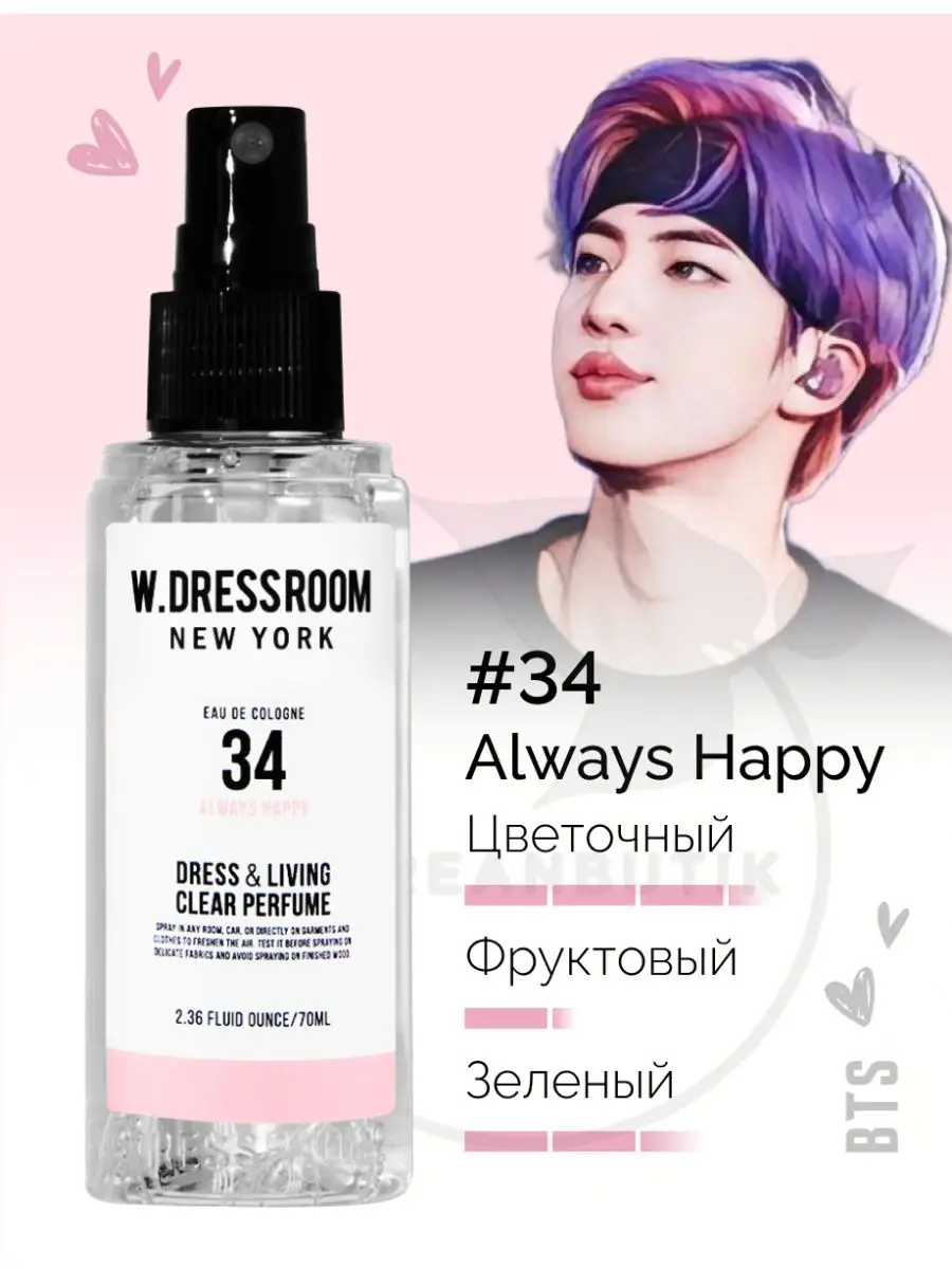 Парфюмерные спреи для дома Корея 70 ml W.Dressroom 57948592 купить за 533 ₽  в интернет-магазине Wildberries