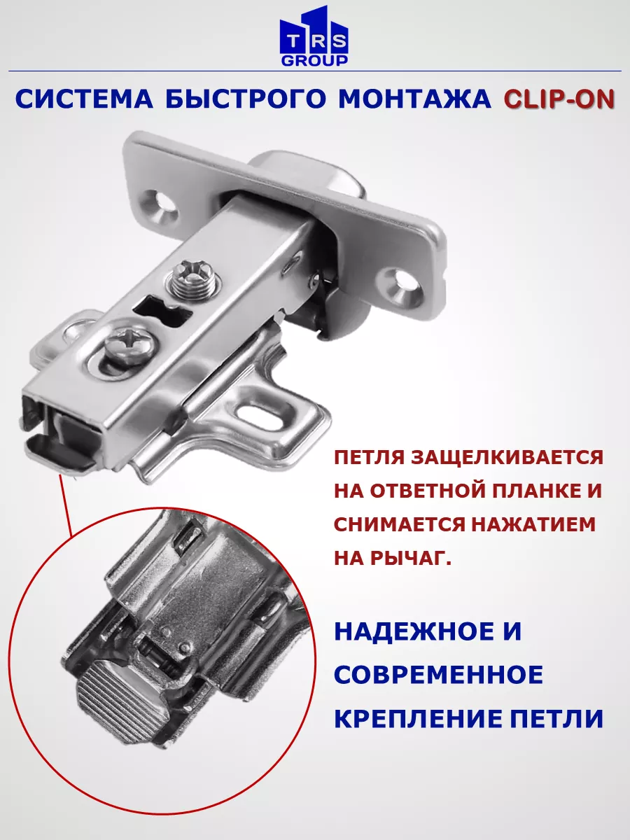 Петли мебельные с доводчиком TRS GROUP 57983269 купить за 530 ₽ в  интернет-магазине Wildberries