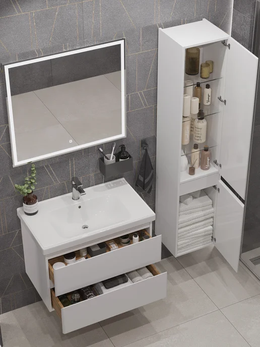 SANSTAR Тумба Arista 70 без раковины в ванную, белый, фото 3