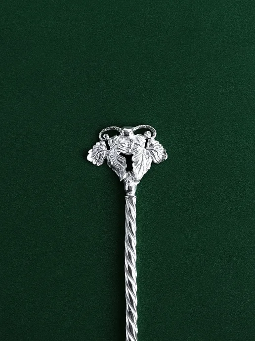 Тутта Серебряное ситечко для чая 925 проба, серебро кубачи, серебристый, фото 6