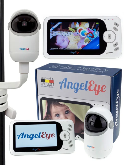 AngelEye Видеоняня AE710 с поворотной камерой, белый, фото 3