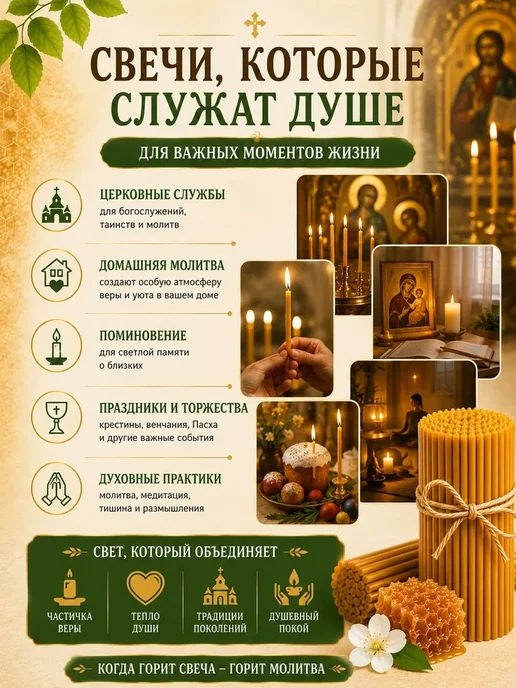 Благосодействие Свечи церковные восковые №140 1 кг, 1 кг, фото 2