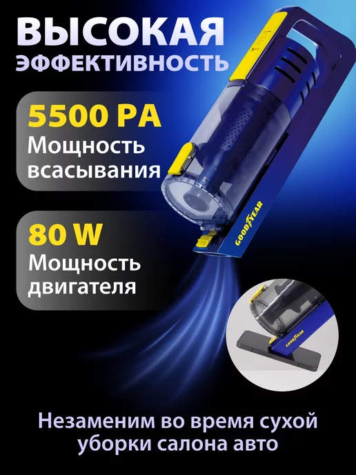 Goodyear Пылесос для автомобиля, синий, фото 2