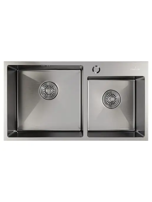MIXLINE Мойка для кухни нержавейка 60х80 двухчашевая, 72x40, фото 5