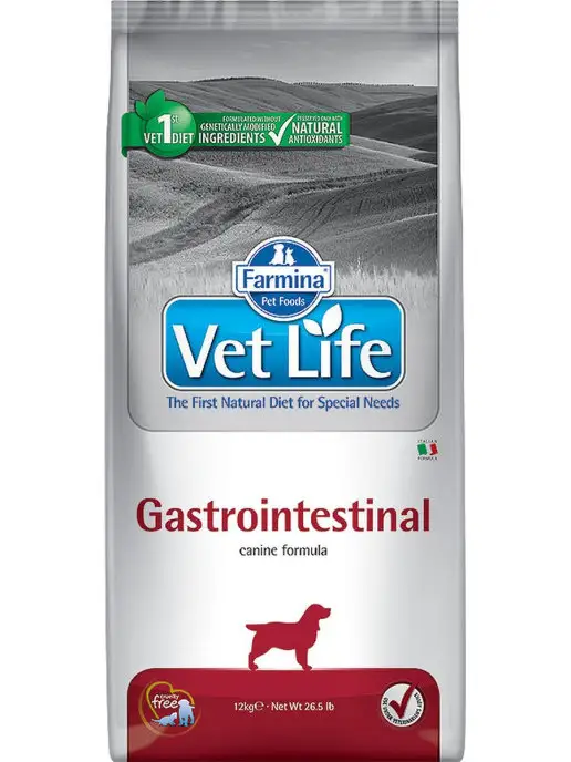 Сухой корм Farmina Vet Gastrointestinal Проблемами для собак, 12 кг