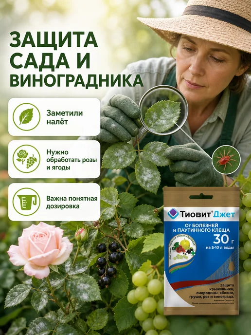 Зеленая Аптека Садовода Тиовит Джет 3шт по 30гр, 3 шт, 30 г, фото 2