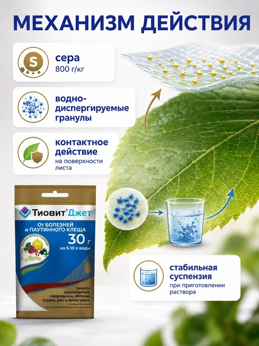 Зеленая Аптека Садовода Тиовит Джет 3шт по 30гр, 3 шт, 30 г, фото 5