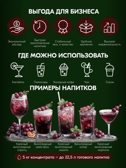 Djemka Сок виноградный красный концентрированный 5кг, 5 кг, фото 2