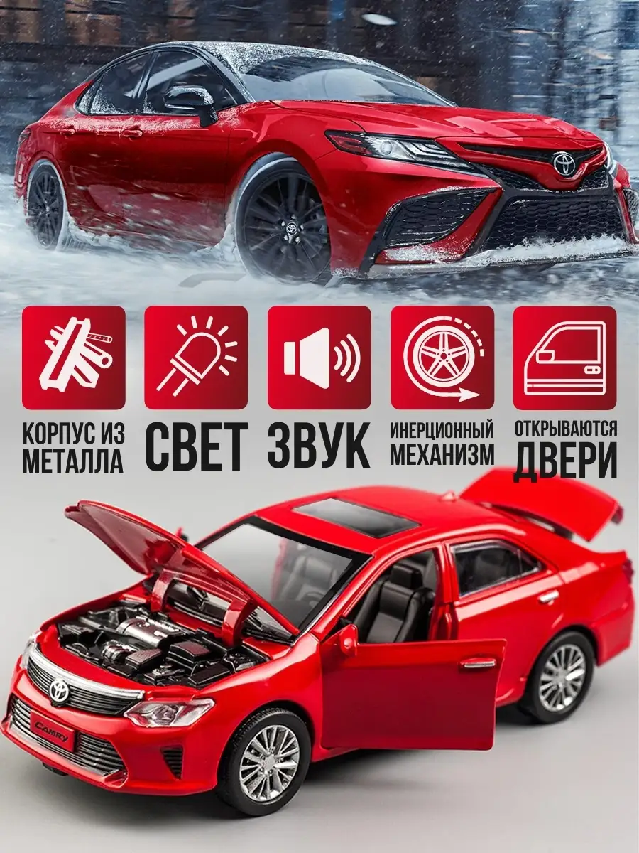 Машинка коллекционная интерактивная Toyota Camry 55, металлические машинки,  модели машинок WiMi 58402493 купить в интернет-магазине Wildberries