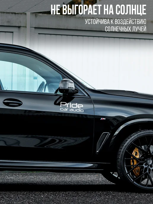 Наклейкин Наклейка на авто "PRIDE CAR AUDIO" 20 см, белый, фото 3