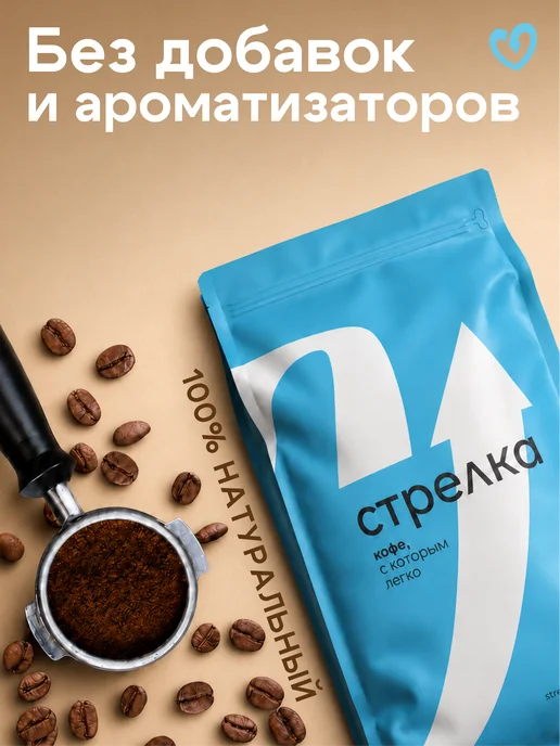 Стрелка кофе Кофе в зернах 1 кг арабика 100% свежеобжаренный бразильский, 1 кг, фото 7