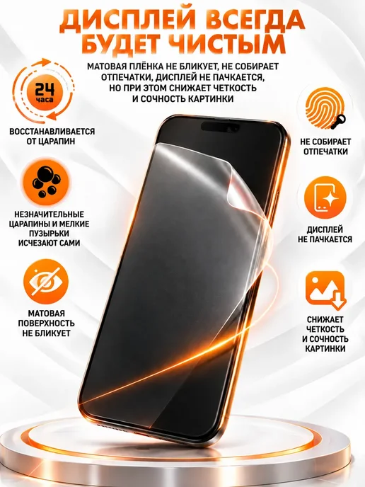 PROGLASSNANO Iphone 11 гидрогелевая матовая пленка, вариант, фото 6