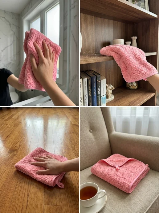 Natali's Carpets Салфетки для удаления пыли кухонные из микрофибры 5 шт, 5 шт, фото 5