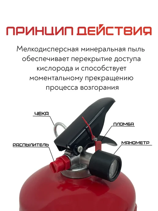 ЯРПОЖИНВЕСТ Огнетушитель автомобильный 2026 г 2 литра порошковый ОП-2, 2026 г, фото 5