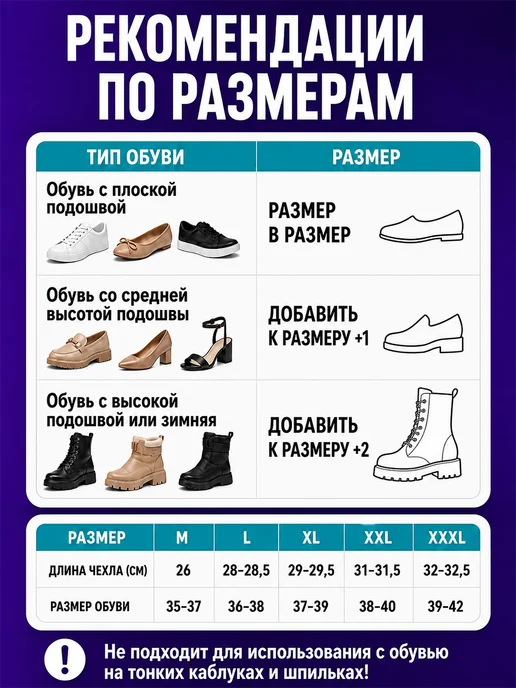 Homium Дождевики силиконовые бахилы многоразовые на обувь, белый, фото 7