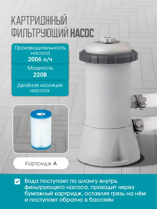 Intex Бассейн с надувным кольцом + фильтр-насос 305х76 см, вариант, фото 4
