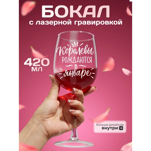 Бокал для вина с надписью прикольный подарочный