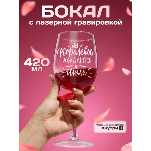 Бокал для вина с надписью прикольный подарочный