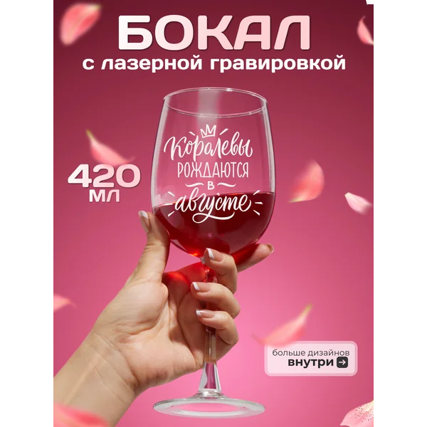 Бокал для вина с надписью прикольный подарочный