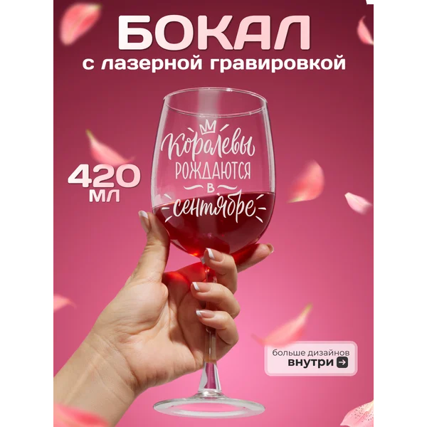 Бокал для вина с надписью прикольный подарочный