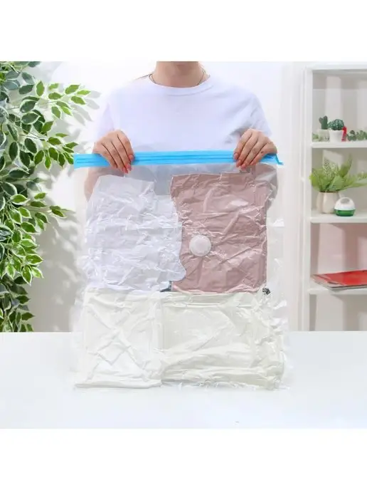 Доляна Вакуумный пакет для хранения вещей 60х80 см, 60x80 см, фото 6