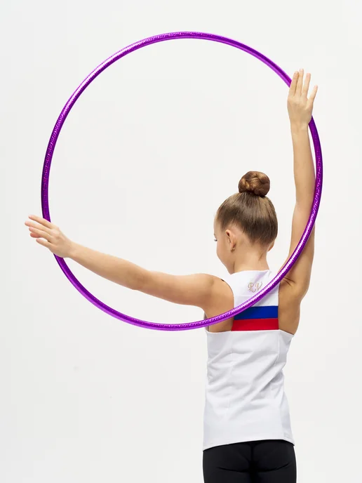 SETGYM Обруч для художественной гимнастики 70см в обмотке фуксия, фиолетовый, фото 3