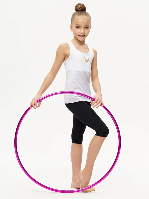 SETGYM Обруч для художественной гимнастики 60см в обмотке фуксия, розовый, фото 2