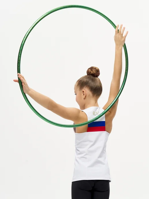 SETGYM Обруч гимнастический аналог SASAKI 85см в зелёной обмотке, зеленый, фото 8