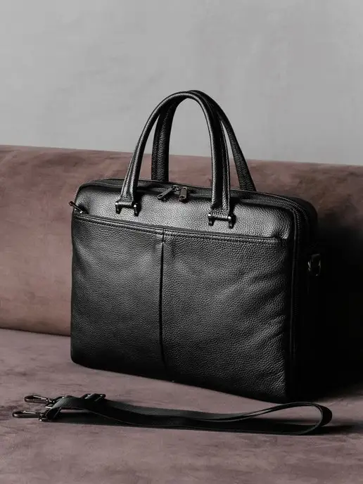 Mbags Портфель кожаный деловой для документов и ноутбука с ручками, вариант, фото 8