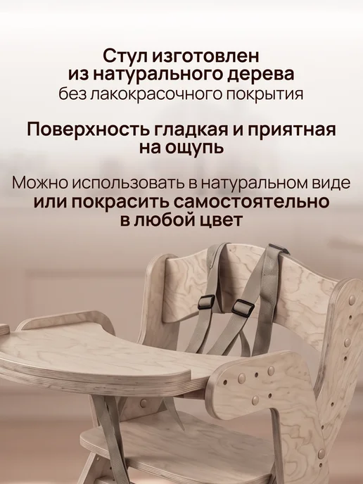 ДВИЖЕНИЕ ЖИЗНЬ Стульчик для кормления, без покрытия, вариант, фото 6