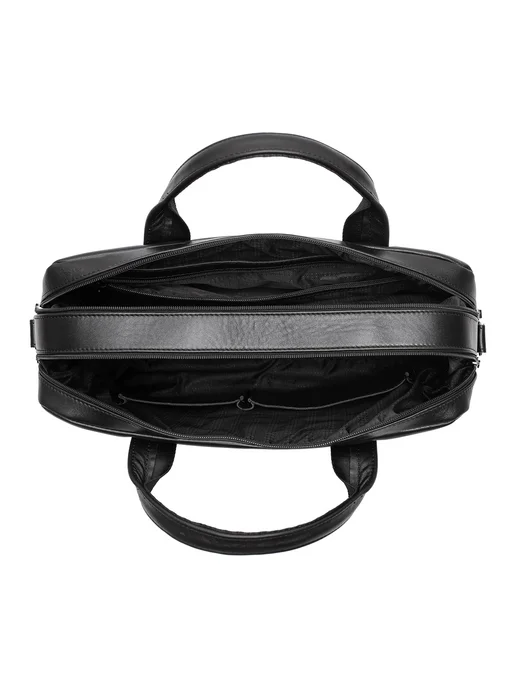 LAKESTONE Портфель кожаный деловой для документов А4, черный, фото 8