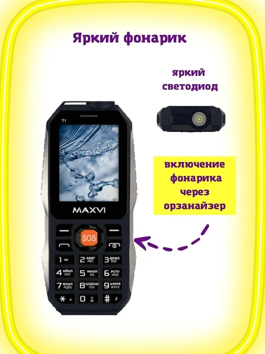 Кнопочный телефон сотовый для пожилых для детей Maxvi 59330846 купить в  интернет-магазине Wildberries