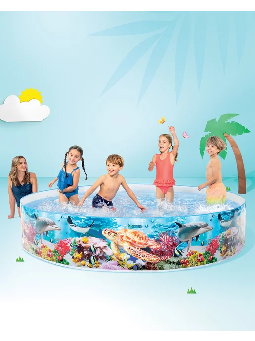 Intex Бассейн каркасный детский 244x46 см, 2040 л, фото 7