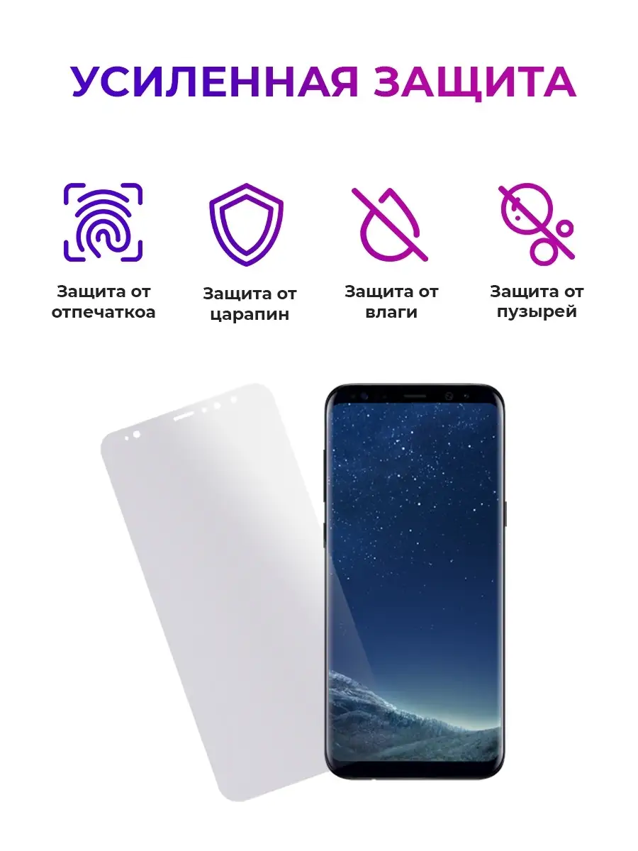 защитная пленка на экран телефона Samsung Galaxy S8+,S9+ Мир пленки  59376634 купить за 355 ₽ в интернет-магазине Wildberries