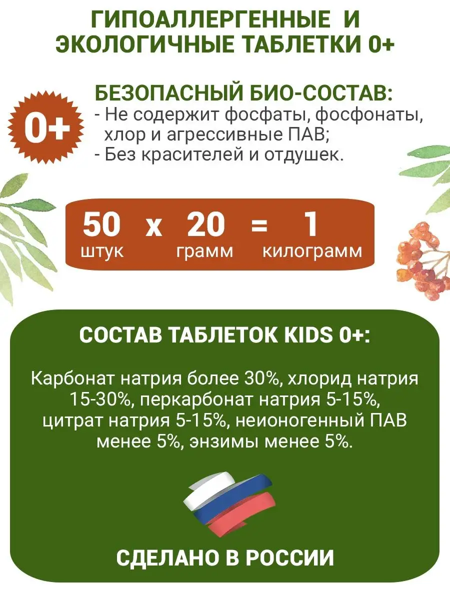 Таблетки для посудомоечной машины экологичные 0+ 50 шт. alapuresa 59417982  купить за 630 ₽ в интернет-магазине Wildberries