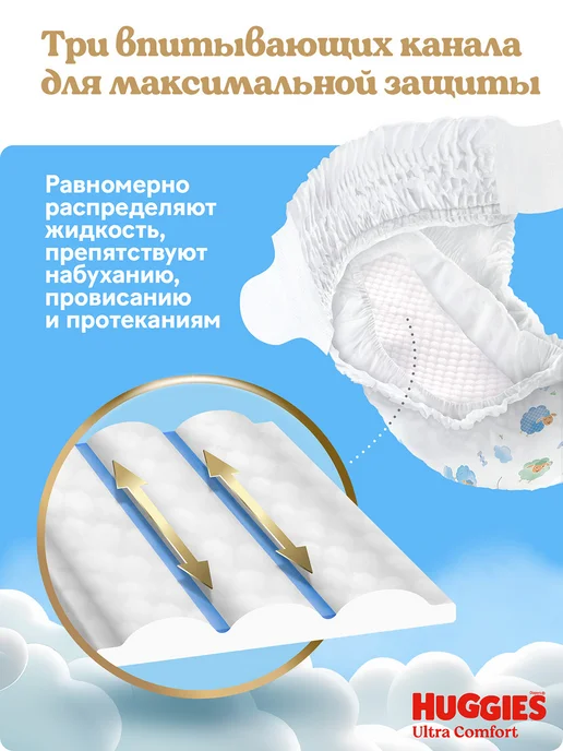 HUGGIES Подгузники трусики Ultra Comfort 4 р 9-14 кг 46 шт, 814 кг, 100 шт, фото 8