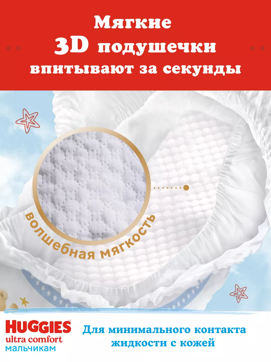 Подгузники Huggies Ultra Comfort boys 12-22кг,5 размер,84шт HUGGIES  59464448 купить за 1 831 ₽ в интернет-магазине Wildberries