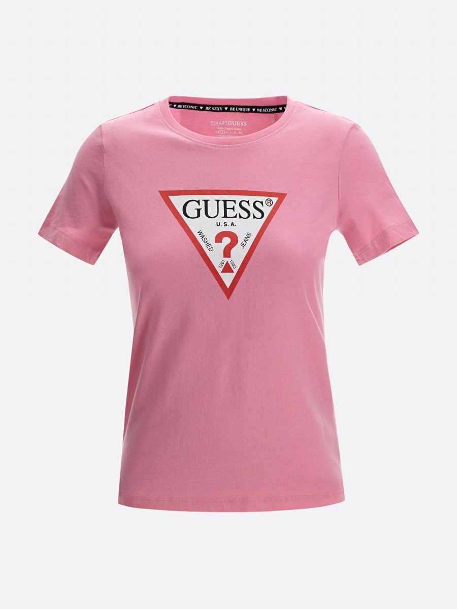Guess майка. Guess футболка. Футболка guess женская. Guess футболка розовая.