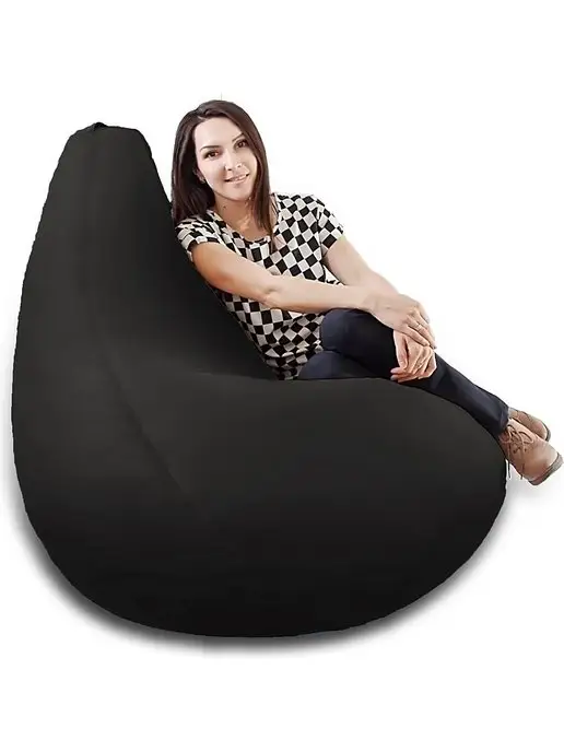 PUFON Кресло-мешок Груша XXXXL Дюспо, черный, фото 3