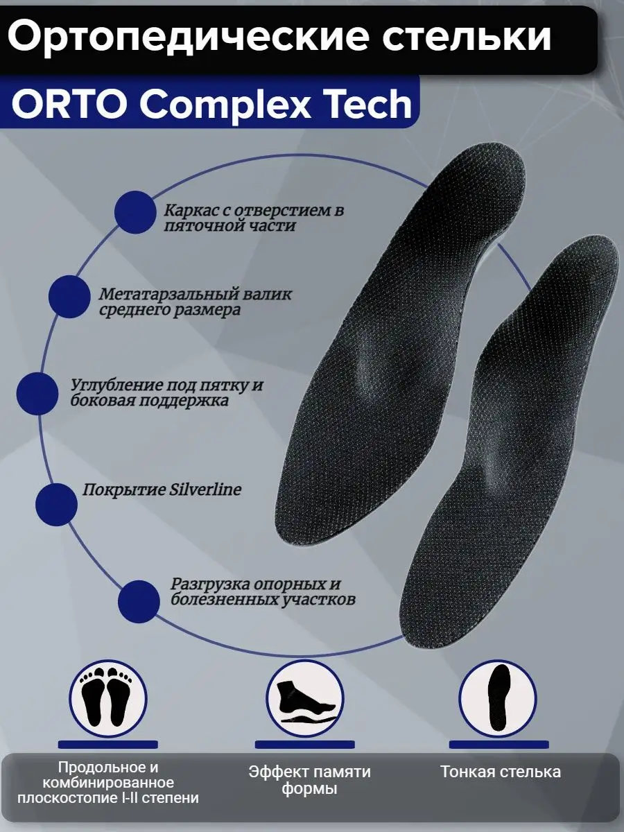 Стельки ортопедические каркасные COMPLEX TECH