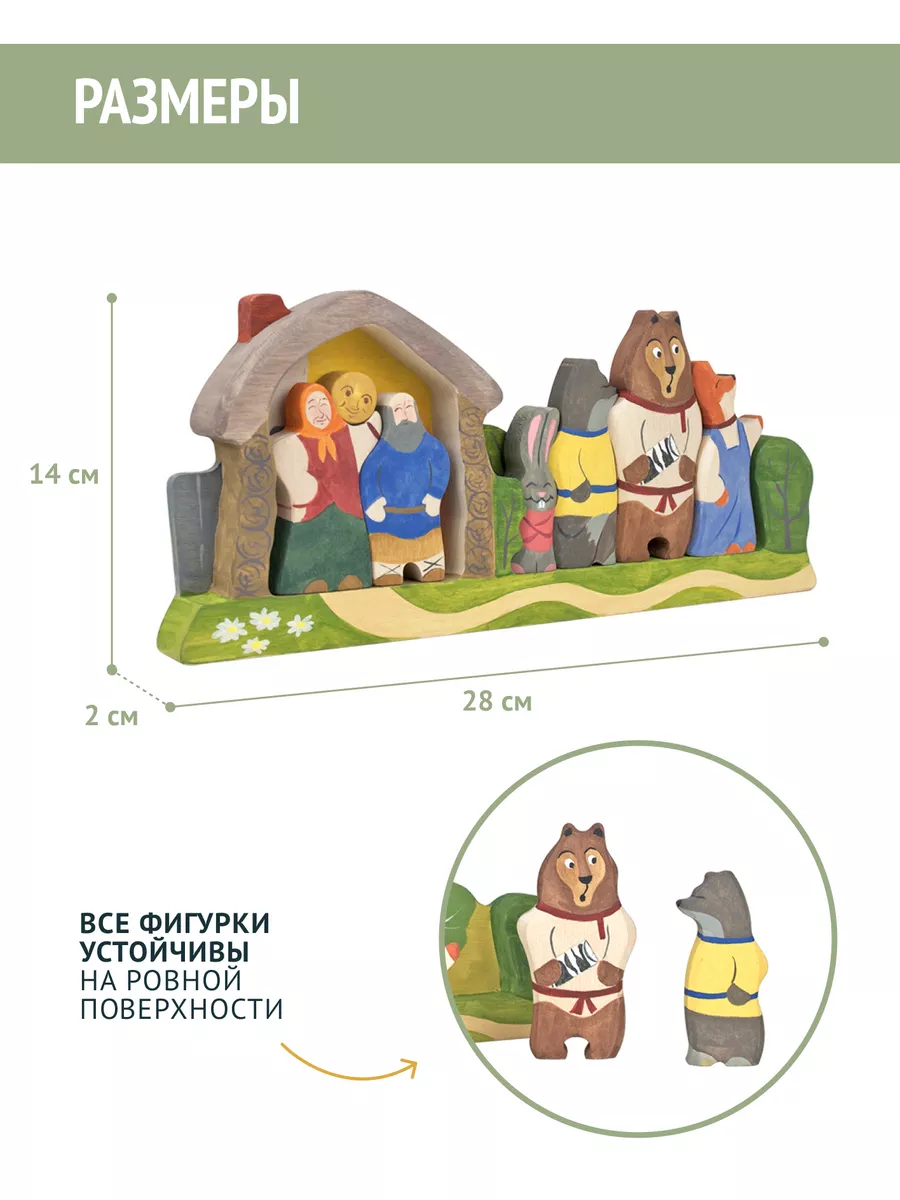 Колобок игрушка развивающая деревянная пазл по сказке Сказки дерева  59558440 купить за 2 235 ₽ в интернет-магазине Wildberries