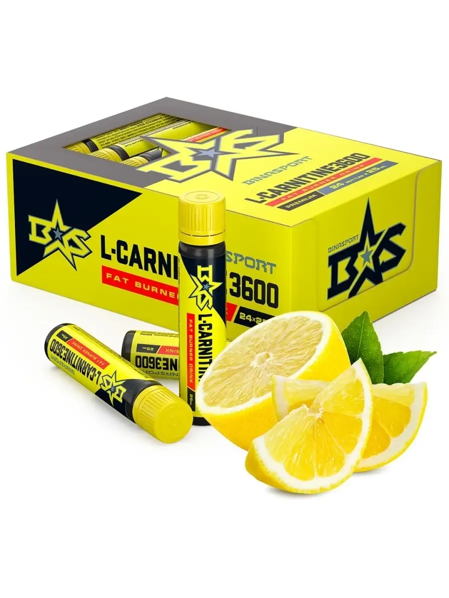 L-Carnitine 3600 мг 24 фл по 25 мл со вкусом лимона